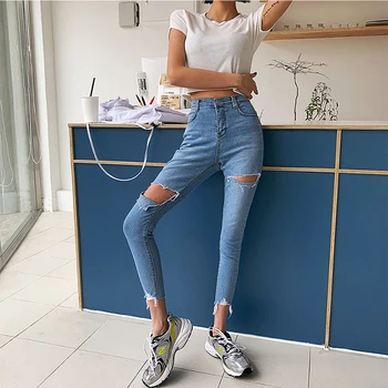Pehme Kõrge Vöökoht Naiste Püksid Teksariidest Streetwear Jean Vintage Tüdrukute Teksad Naine Püksid Pencil Slim Venitada Femme Pantalon Mujer
