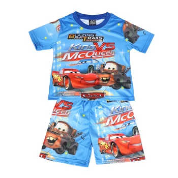 Disney Poisi Komplekti Suvel Lühikeste varrukatega 2021 Uus Cartoon Riided Laste Riided, Laste Pidžaama Püksid Varustus Auto McQueen Ülikond