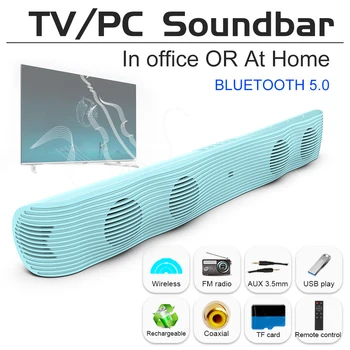 20W SoundBar Traadita Bluetooth-ühilduva Kõlariga kodukino Muusika Kõlar Heli Baar USB-AUX-PC-TV TYPE-C Laadimine