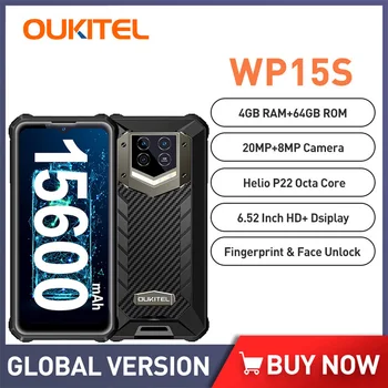 Oukitel WP15S Veekindel Nutitelefon 15600mAh 4GB+64GB 6.52