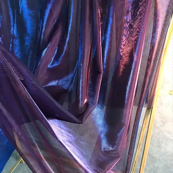Sillerdav Metallik Vilkuv Võrgusilma Riidest Marli Net Magic Color Disainer Kangast Kleit,Kitlid,Kostüümid,Mille Arvesti