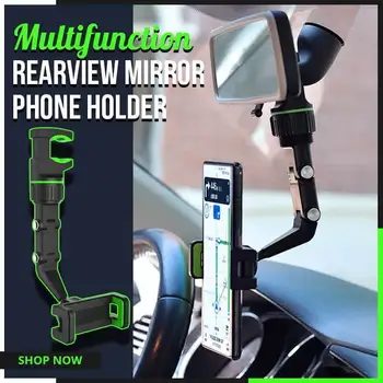 Multifunktsionaalne Rearview Mirror Telefoni Omanik Auto Rearview Mirror Mount Telefoni Omaniku iPhone 12 GPS Istme Nutitelefon Telefon Ho