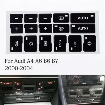 16 Võtmed Auto Õhu konditsioneer AC Kliima Kontrolli Nupu Remont Kleebised Kleebised Audi A4 B6 B7 2000 2001 2002 2003 2004