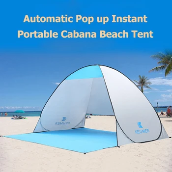 Väljas Automaatne Pop-Up Vahetu Kaasaskantav Cabana Beach Telk 2 Isiku Kalapüügi Anti UV Rannas Päikesevarju Peavarju Kehtestatakse Sekundit