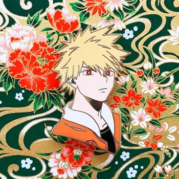 Anime Bakugou Katsuki Raske Emailiga Pin-Anime Multikas Blond Poiss Metallist Pross Minu Kangelane Academias Fännid Koguda Pääsme Ehted Kingitus