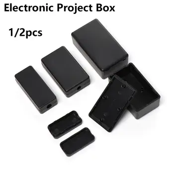1/2tk Hot ABS Plastikust Must DIY Elektroonilise Projekti Kasti Vahend Korral Hoidmiskoha Kastid Veekindel Kate Projekti