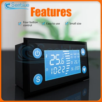 W1213 AC 110V-220V Smart Temperature Controller, LCD Digitaalne Taimer Termostaat Anduri Sond Lahe Soojuse Režiimi Inkubaator Akvaarium