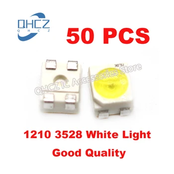 50tk 1210 valge valgus 3528 SMD LED single core 4 jalga kõrge-heledus diode LED lamp rant vahend pühendatud Hea kvaliteet