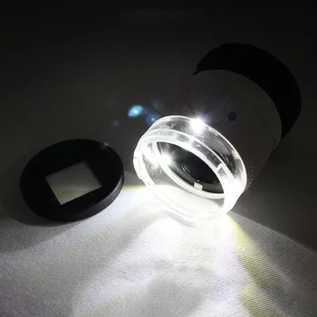 30X Silindriline Skaala Luup Reguleeritav Optiline Klaas Luup Fookuskaugus Ehted Luup LED-UV-Valgusega Luup Lupe