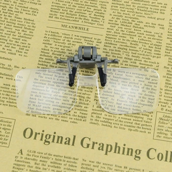 N0HB Praktiline Peaga Paigaldatud Prillid Clip-Luup 2x Akrüül Optiline Objektiiv Fly Sidumine Vana Lugemise Väike Sõna
