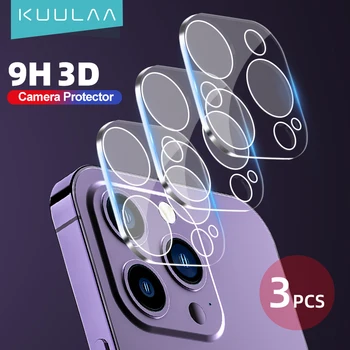 KUULAA 3tk Täielikult Katta Kaamera Objektiiv Kaitsja kohta iPhone 14 Pro Max Karastatud Klaasist Kaamera Protector