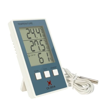 CX-201A Digitaalne Termomeeter Hygrometer Siseruumides, Väljas Temperatuur Niiskus Arvesti C/F LCD Ekraan Anduri Sond Ilm Jaam
