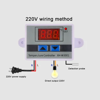 LED W3001 Digital Temperature Controller, Termostaat Thermoregulator 12V/24V/220V Soojuse Lahe Temp Termostaadi Kontroll-Lüliti Probe