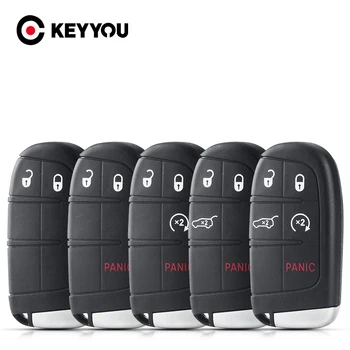 KEYYOU Smart Remote Control Key Shell puhul Fiat 500 X 500 500S jaoks Jeep Renegade Kompass 3/4/5 nupud Võtme SIP22 Tera