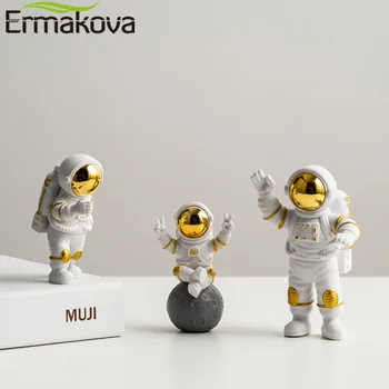 3tk Põhjamaade Astronaut Kujukeste Skulptuur Kaasaegse Kodu Decor Miniatuuri Tabel Kaunistused Kosmonaut Joonis Kodu Dekoratiivsed