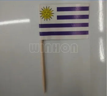 Mini 500PCS Uruguay Hambaork Lipud Paber Toidu Korjab Kook Hambaork Paberist lipud Cupcake Kaunistamiseks Puu Kokteil Pulgad