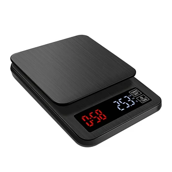 5kg*0,1 g LCD Elektrooniline Kohvi Skaala 5000g/0,1 g Must Suur Digitaalne Köök Küpsetamine Kaalud USB Tilguti Kaalu Tasakaalu Taimer 3kg 0,1 g