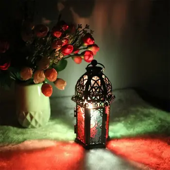 Euroopa Küünlajalg Vintage Rippuvad Küünlajalale Euroopa Maroko Klaasist Küünla Laterna Pulm Home Decor