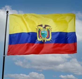 Tasuta Kohaletoimetamine Ecuador Lipu 90x150cm Polüester Kangas Topelt Pool Trükitud EÜ, ECU Ecuadori Riigi Banner Kaunistamiseks