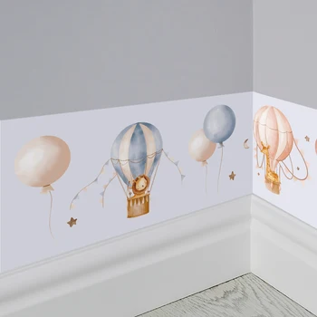 Funlife® Lasteaed Seina Kleebised Lapsed Lapsed Seina Piiri Tüdrukud Poisid isekleepuvad Hot Air Balloon Home Decor Magamistoaga Beebi Tuba