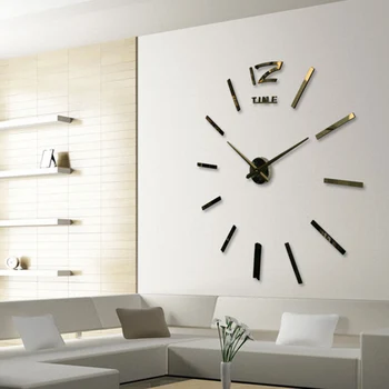 Seina Kleebised Kaasaegne Suur 3D-DIY Peegel Pinna Kunst Kella Kleebis Home Office-Decor Pleksiklaasist Seina 1TK