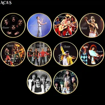 Briti Rock-Bänd kuldmünt Freddie Mercury Mälestus Medali ja Unikaalne Queen Mündi Kapsel Legendaarne Bänd Suveniiride Kingitus