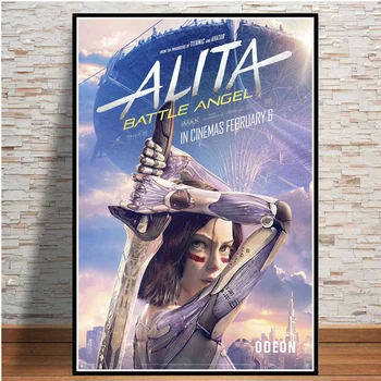 Lõuend Maali Plakatid Ja Pildid Alita Battle Angel Filmi Filmi Mäng Seina Pildid Elutuba Vintage Home Dekoratiivsed