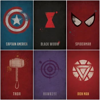 MINIMAALNE AVENGERS Kunsti Marvel Meistrite Avengers Lasteaed Superkangelane Klassiruumis Decor Minimaalne Movie Poster PRINTABLE Wall Art