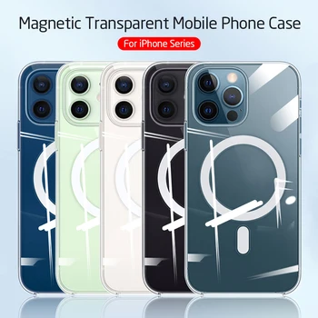 Magnet-Juhtmeta Laadimise Puhul iPhone 14 Pro max aphone ifone 14 pro plus 14pro Selge Pehmest Silikoonist Põrutuskindel Kate Coques
