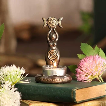 Uus Märtsil Jumalanna Küünal Omanik Ornament Vaik Skulptuur Teenetemärgi Tealight Küünal Omanik