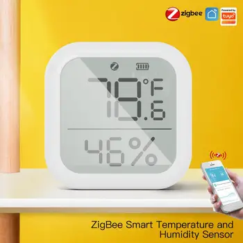Tuya Smart ZigBee Temperatuuri Ja Niiskuse Andur Sise-Hygrometer Termomeetri Anduri Koos Digitaalse LCD-Ekraan, Nutikas Elu APP