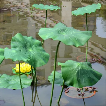 Kunstlik Taimed Lotus Lehed Pika Varre Ujuva Bassein Decor Akvaariumi Kala Tiik, Maastik Võltsitud Taimi Kodu Kaunistamiseks Tarvikud