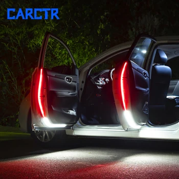 CARCTR 47inch Auto Uks Teenetemärgi Valgus Ribad 12V Paindlik Auto Uks LED-Ohutus Hoiatus Strobe Vilkuv Signaal Lamp