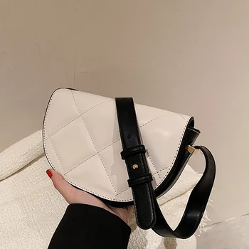 Võre Klapp Sadul kott 2021 Talve Uus kvaliteetne PU Nahast Naiste Disainer Käekotis Mini Õla Messenger Bag Rahakotid
