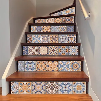 6tk/13pcs araabia Stiilis Trepid Kleebised Veekindel Eemaldatav Vinüül Tapeet Trepp Liim Seina Kleebised Home Design escalier
