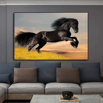 Metsik Hobune Plakat ja Print Töötab Horse Lõuendile Maali Tänapäeva Loomade Seina Art Pilte elutuba Home Decor (raamita)