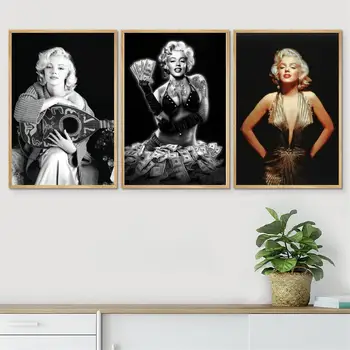 Marilyn Monroe näitleja plakat Seina Art Lõuend Plakatid Teenetemärgi Kunsti 24x36 Plakat Personaliseeritud Kingitus Moodne Perekond magamistuba Maali