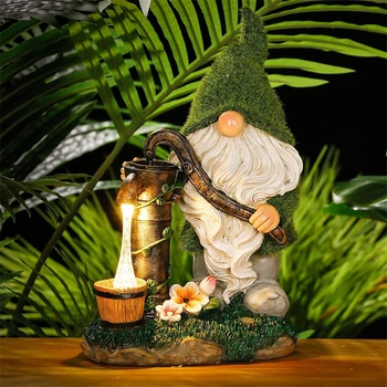 Flokeeritud vaibad Aed Päikese Cartoon Gnome Väljas Decor Vaik Joonis Skulptuur, mille Laterna Kaunistused Kujukeste jaoks Õue Kaunistamiseks