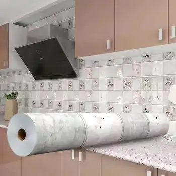PVC Seina Kleebis Kodu Decors DIY Köök Kapid Kleebis Kõrge Temperatuur Paster isekleepuv Foolium Veekindlad Tapeedid