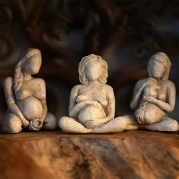 Birthing Naise Skulptuur Kingitus Ämmaemand ja Blessingway Ema Jumalanna Kuju Vastsündinud Vaik, Käsitöö, Kodu Kaunistamine