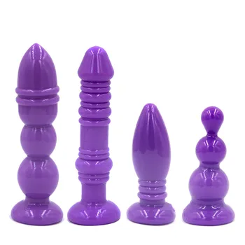 4 tk/set Anal sex mänguasjad Multi-eriline kuju Anal massaaž kinni Stimuleerida anal perse, Mees-ja naissoost Masturbatsioon Sugu mängu toode