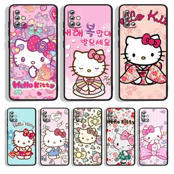 Kuum Hello Kitty Cartoon Telefoni Puhul Samsungi A91 A73 A72 A71 A53 A52S A42 A32 A33 A22 A23 A12 A13 A03S Must Kate