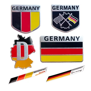 Metallist 3D-Saksamaa Lipu Embleem Logo Saksa Auto Kleebis Decal Kaitseraua Iluvõre Aknas Keha Kaunistamiseks Benz VW Audi
