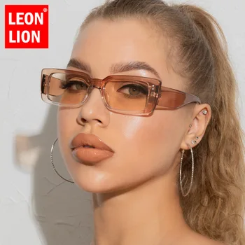 LeonLion 2021 Ristküliku Päikeseprillid Naistele Brändi Disainer Prillid Naiste/Meeste Retro Cateye Prillid Naine UV400 Oculos De Sol