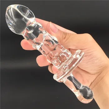 Rotatsiooni Pyrex klaasist kristall dildo Sugu mänguasi Täiskasvanud toodete naiste jaoks peenise Anal butt plug meeste ja naiste meeste masturbatsioon