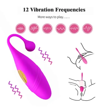 RAKENDUS Wireless Remote Naiste Vibraator Muna Kantavad Tupe Vibreeriv Kuul 12 Sagedus Telefoni Kontrolli Vibratsiooni Masturbating Sugu Mänguasi