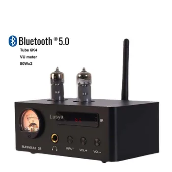DLHiFi MA12070 80WX2 Bluetooth-5.0 HiFi Toru 6K4 Suure Võimsusega Professionaalsed Kodu Võimendi + MAX9722 Kõrvaklappide Võimendi Ja VU-Meeter